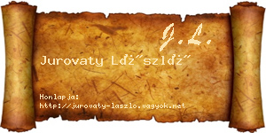 Jurovaty László névjegykártya